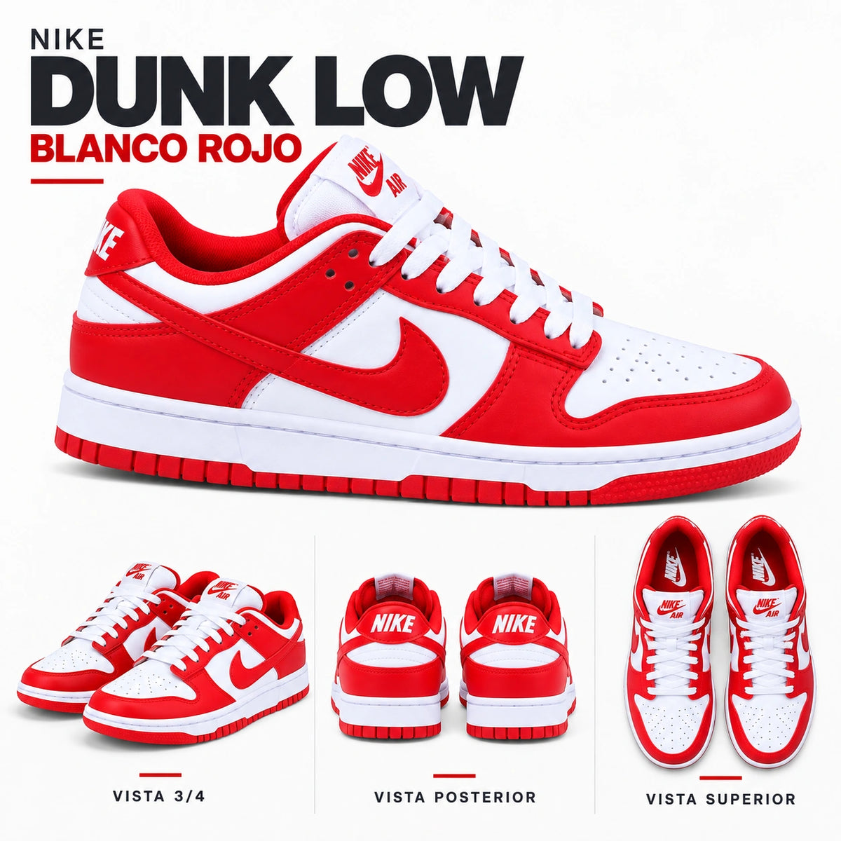 Tenis Nike Dunk Unisex Cosidos